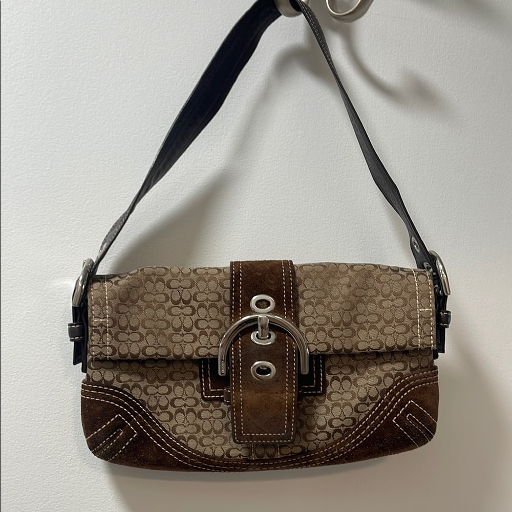 Coach Brown Signature Shoulder Bag